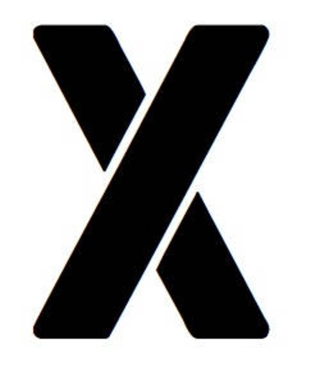 Letter X Stencil Made From 4 Ply Mat Board Etsy