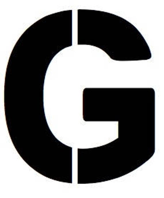 Letter G Stencil Made From 4 Ply Mat Board - Etsy