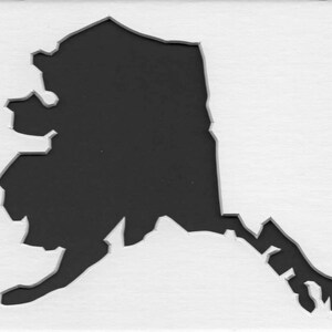 Alaska State Stencil Made from 4 Ply Mat Board-Choose a Size-From 5x7 to 24x36