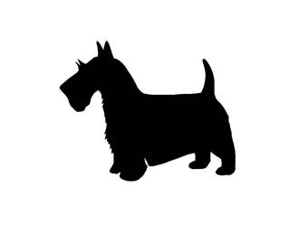 Scotty Dog Stencil Made from 4 Ply Mat Board-Choose a Size-From 5x7 to 24x36