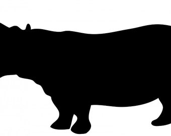 Pack of 3 Hippo Style 2 Stencils, 18x24, 16x20 and 11x14 Made From 4 Ply Matboard