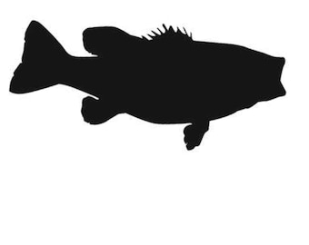Pack of 3 Large Mouth Bass Stencils Made from 4 Ply Mat Board, 11x14, 8x10 and 5x7 -Package includes One of Each Size