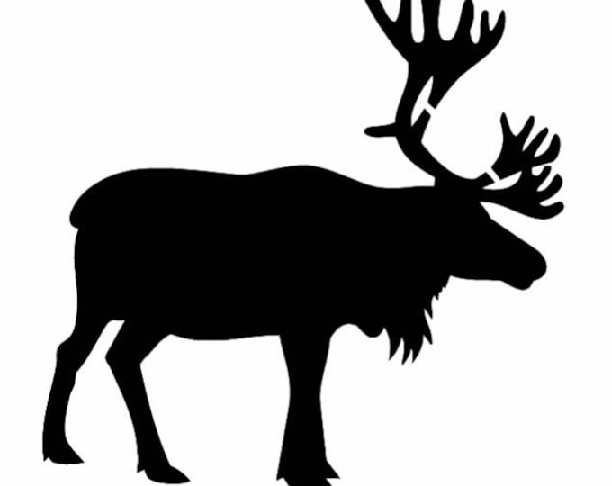 Pack of 3 Caribou-Reindeer Stencils Made from 4 Ply Mat Board, 16x20, 11x14 and 8x10 -Package includes One of Each Size