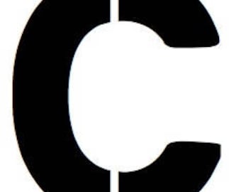 Letter C Stencil Made from 4 Ply Mat Board