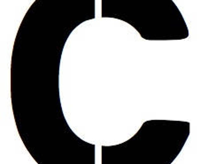 Letter C Stencil Made from 4 Ply Mat Board