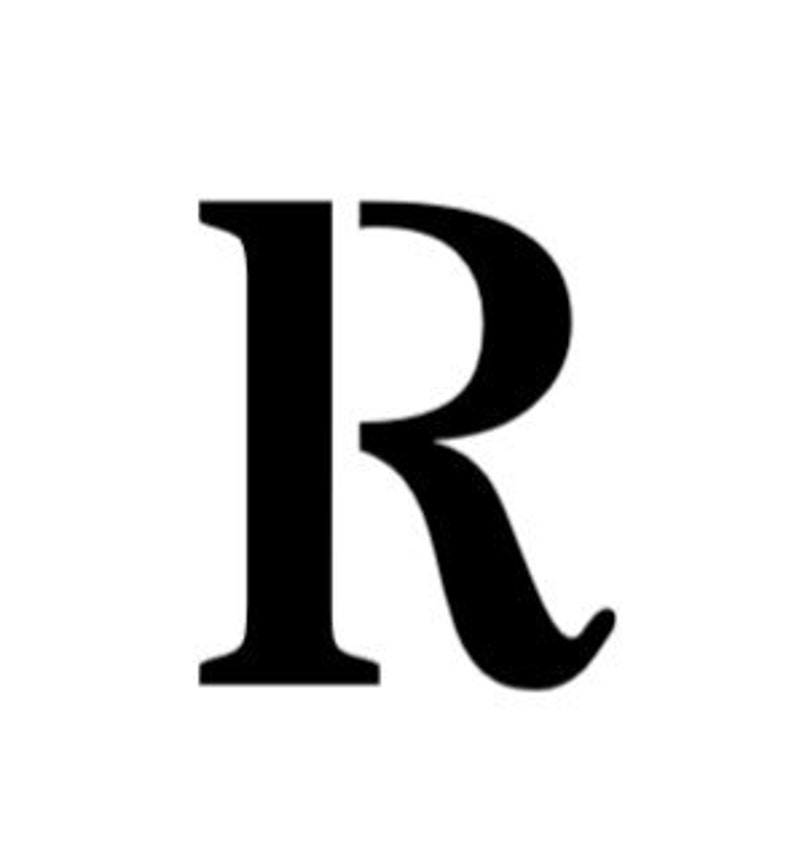 Letter R Stencil Made from 4 Ply Mat Board-Stardos Font image 1