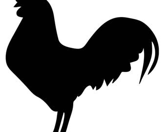 Rooster Stencil Made from 4 Ply Mat Board-Choose a Size-From 5x7 to 24x36