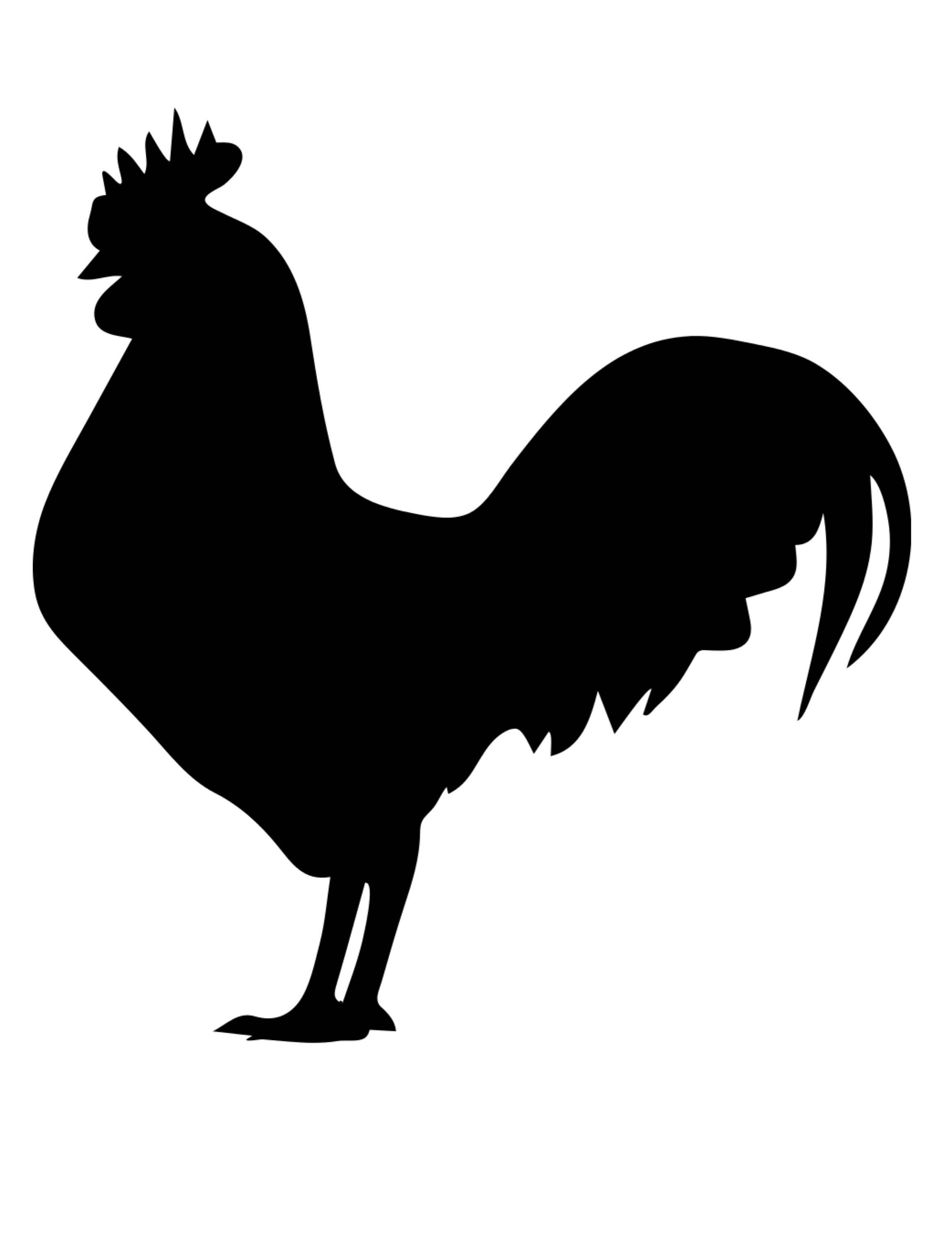 Rooster Stencil Made from 4 Ply Mat Board-Choose a Size-From 5x7 to 24x36