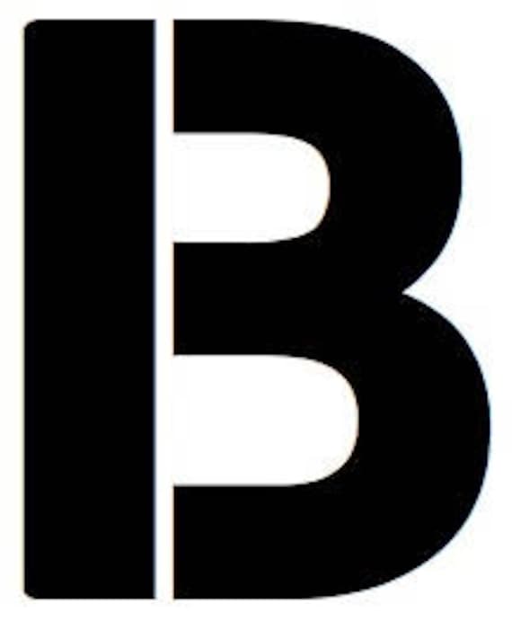 Letter B Stencil Made From 4 Ply Mat Board - Etsy