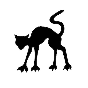 Pack of 3 Halloween Cat Stencils, 16x20, 11x14 and 8x10 -Package includes One of Each Size