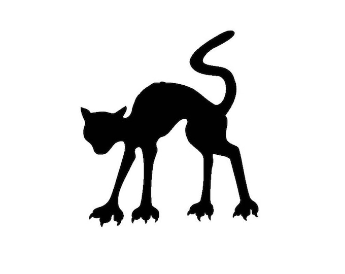 Pack of 3 Halloween Cat Stencils, 16x20, 11x14 and 8x10 -Package includes One of Each Size