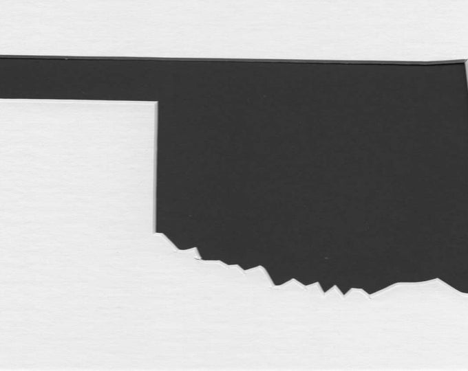 Oklahoma State Stencil Made from 4 Ply Mat Board-Choose a Size-From 5x7 to 24x36