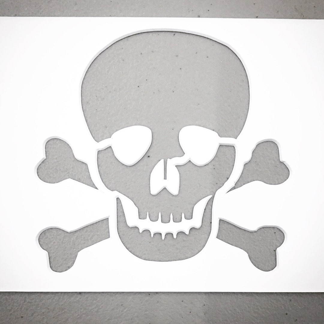 Pack of 3 Skull and Crossbones Stencils Made From 4 Ply Mat Board ...