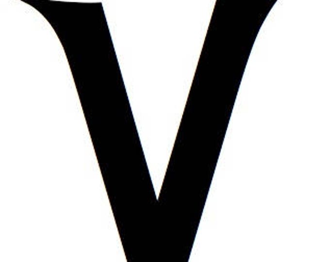 Letter V Stencil Made from 4 Ply Mat Board-Wizard Font
