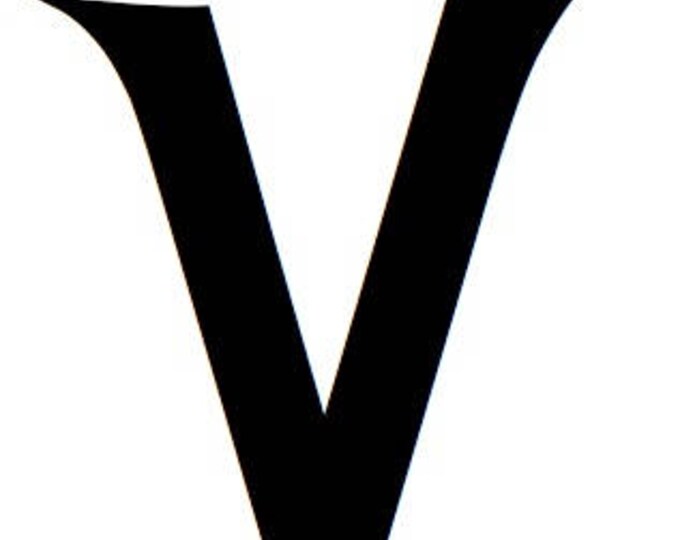 Letter V Stencil Made from 4 Ply Mat Board-Wizard Font