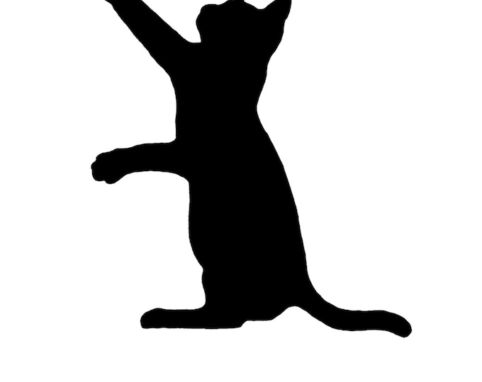 Cat Playing Stencil Made from 4 Ply Mat Board-Choose a Size-From 5x7 to 24x36