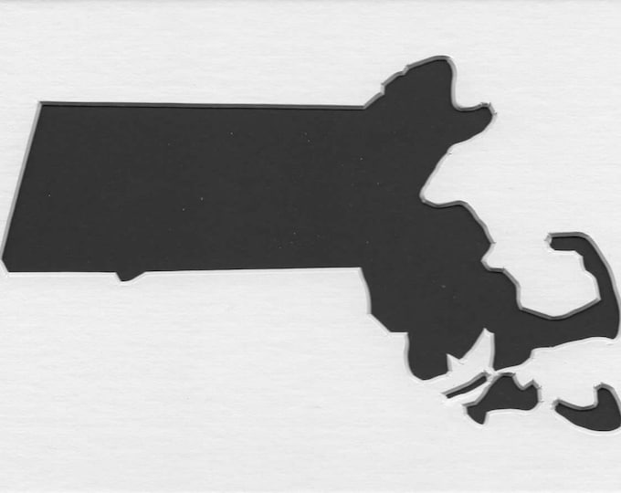 Massachusetts State Stencil Made from 4 Ply Mat Board-Choose a Size-From 5x7 to 24x36