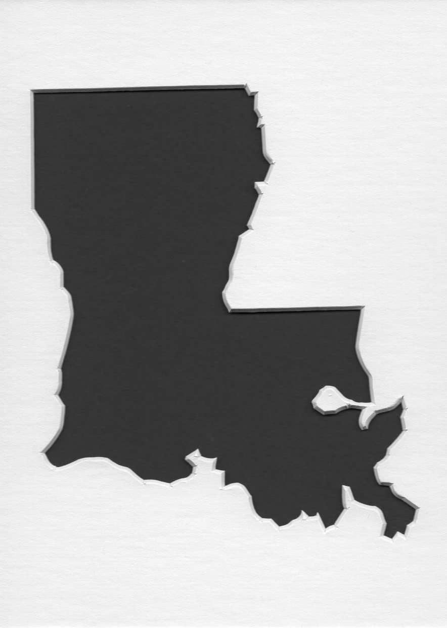 Louisiana State Stencil Made from 4 Ply Mat Board-Choose a ...