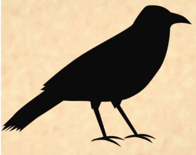 Pack of 3 Primitive Crow Stencils Made from 4 Ply Mat Board, 11x14, 8x10 and 5x7 -Package includes One of Each Size