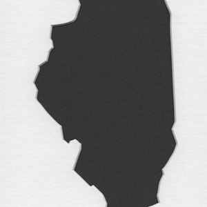 Pack of 3 Illinois State Stencils,Made from 4 Ply Mat Board 16x20, 11x14 and 8x10 -Package includes One of Each Size