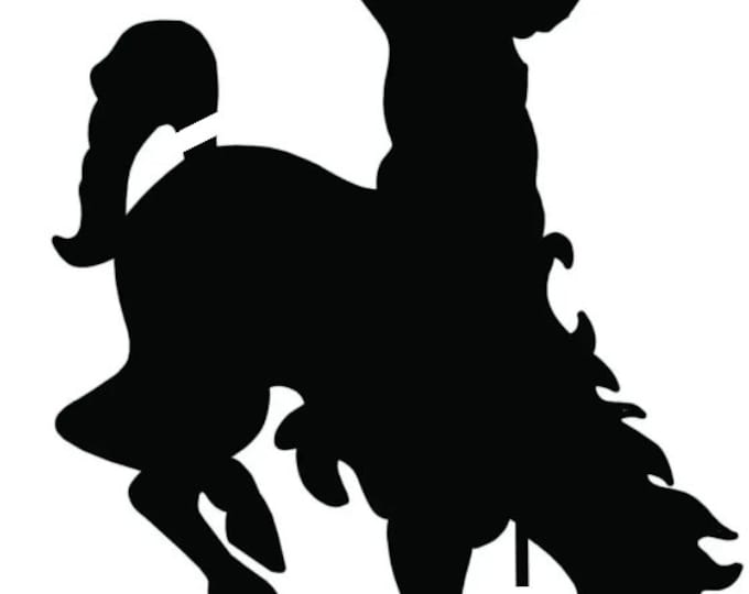 Cowboy on Bronco Stencil Made from 4 Ply Mat Board-Choose a Size-From 5x7 to 24x36
