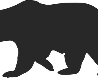 Pack of 3 Bear #2 Stencils Made from 4 Ply Mat Board, 18x24, 16x20 and 11x14 -Package includes One of Each Size