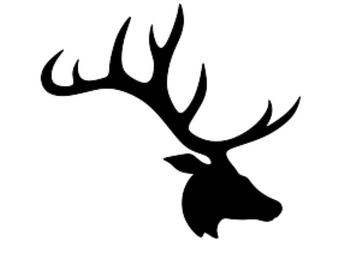 Deer Large Antlers Stencil Made from 4 Ply Mat Board-Choose a Size-From 5x7 to 24x36