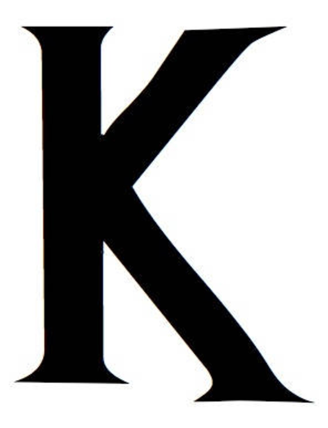 Letter K Stencil Made From 4 Ply Mat Board-wizard Font - Etsy