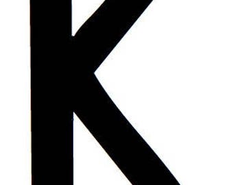 Letter K Stencil Made from 4 Ply Mat Board-Wizard Font
