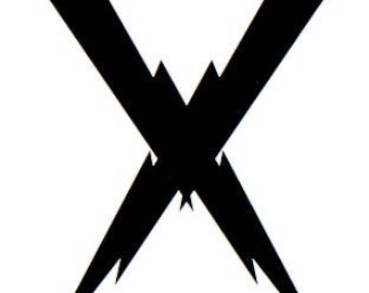 Letter X Stencil Made from 4 Ply Mat Board-Wizard Font