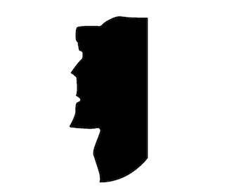 Pack of 3 Old Man of the Mountain Stencils, 18x24, 16x20 and 11x14 Made From 4 Ply Matboard