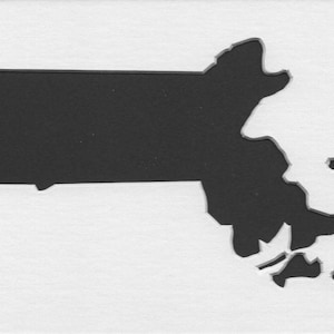 Pack of 3 Massachussetts State Stencils,Made from 4 Ply Mat Board 16x20, 11x14 and 8x10 -Package includes One of Each Size