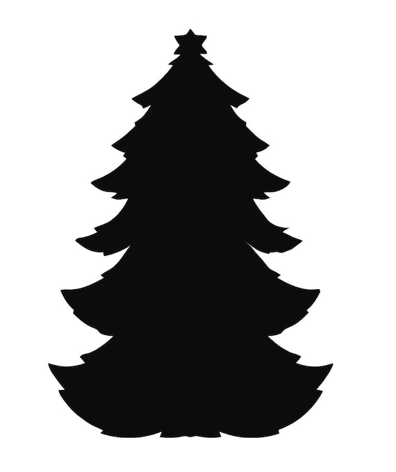 christmas tree stencil made from 4 ply mat board choose a etsy christmas tree stencil