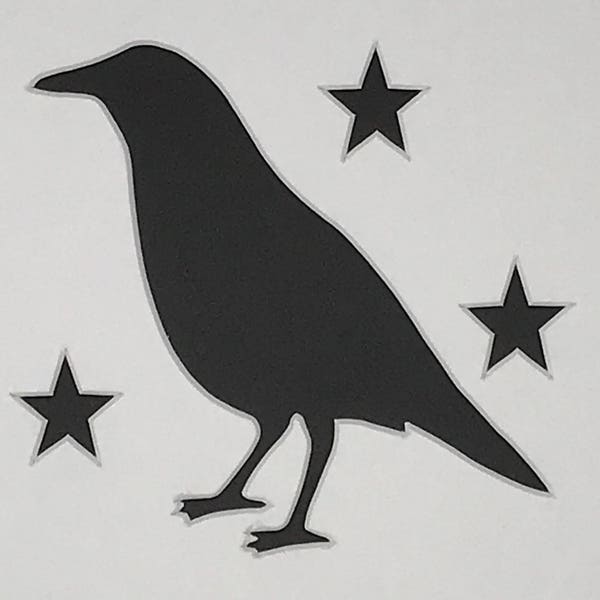 Primitive Crow with Stars Stencil Made from 4 Ply Mat Board-Choose a Size-From 5x7 to 24x36