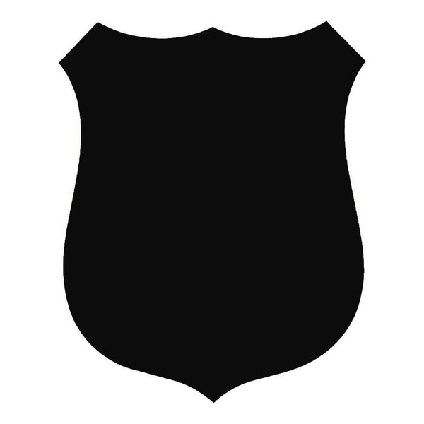 Police Badge Stencil Made from 4 Ply Mat Board-Choose a Size-From 5x7 to 24x36
