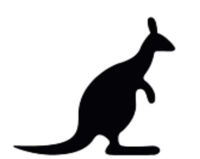 Kangaroo Stencil Made from 4 Ply Mat Board