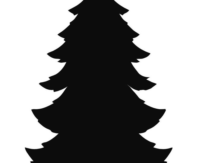 Pack of 3 Christmas Tree Stencils, 11x14, 8x10 and 5x7 Made From 4 Ply Matboard