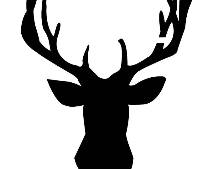 Pack of 3 Deer Head Style 3 Stencils, 11x14, 8x10 and 5x7 Made From 4 Ply Matboard