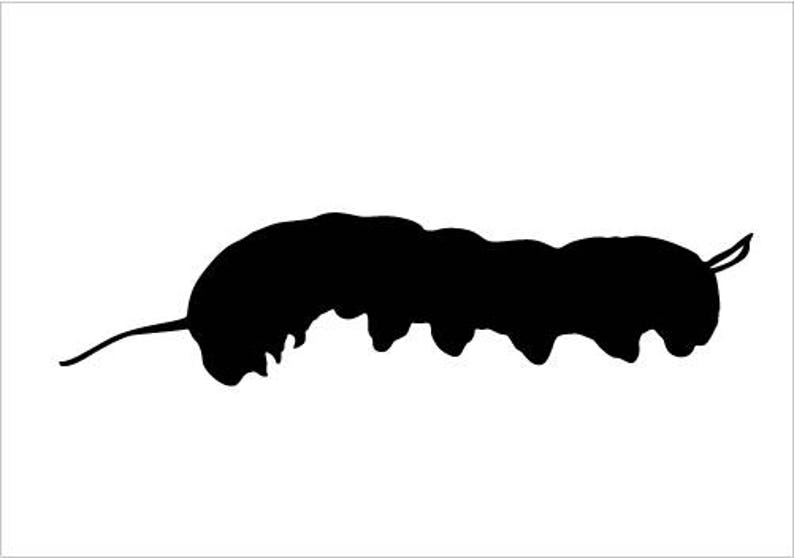 Pack of 3 Caterpillar Stencils Made From 4 Ply Mat