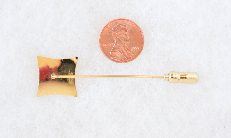 Gold Filled Brooch Gold Filled Hat Pin A Gold Filled Square Stickpin