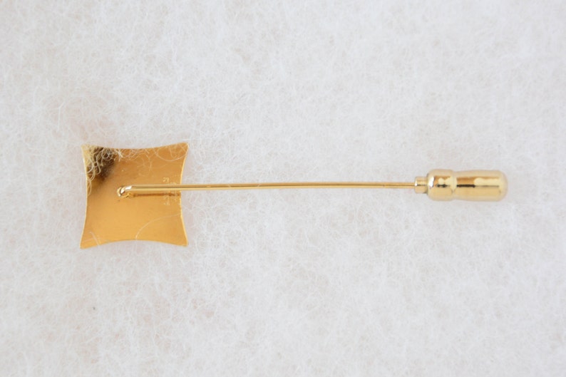 Gold Filled Brooch Gold Filled Hat Pin A Gold Filled Square Stickpin