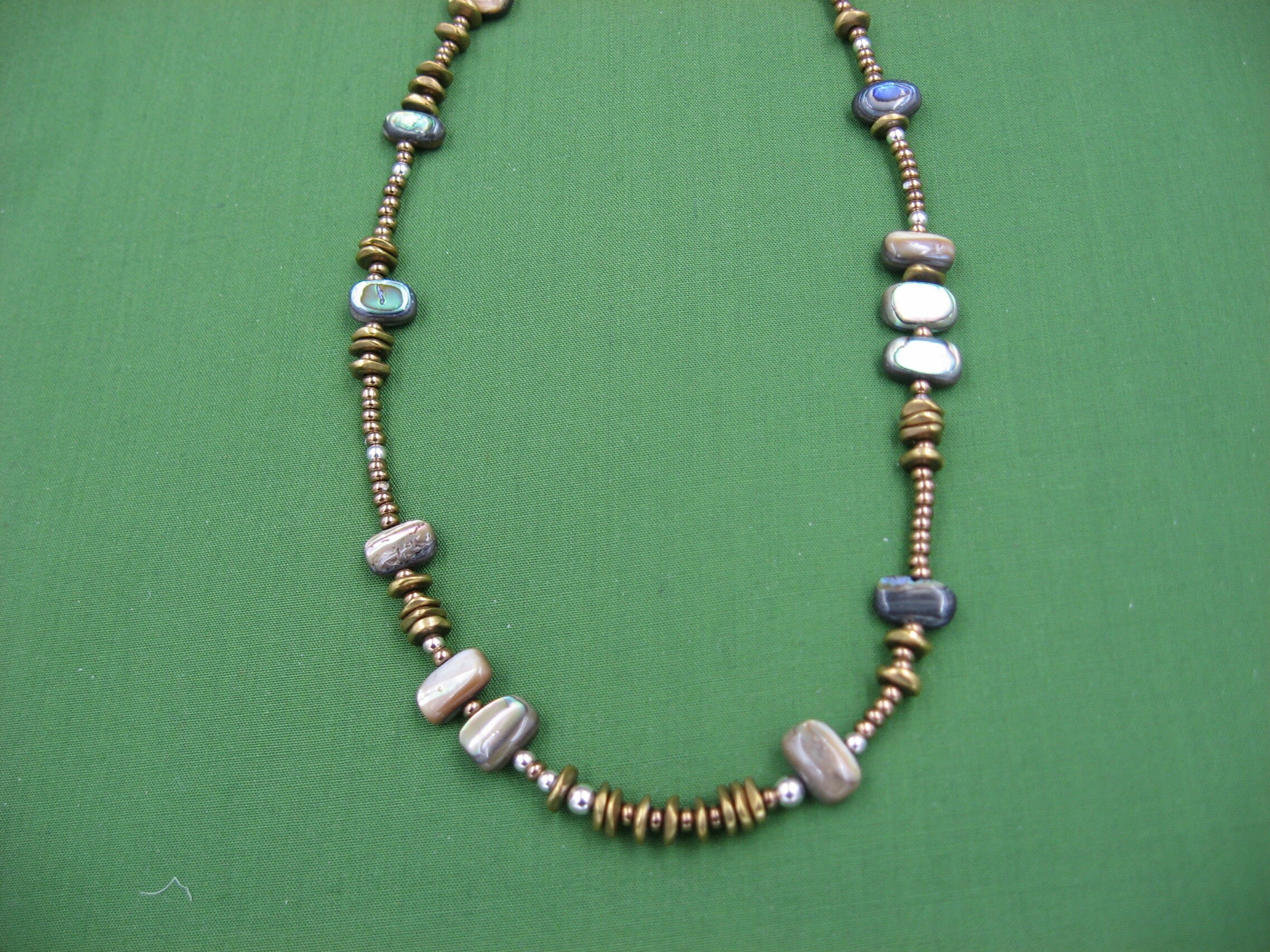 Silpada Abalone Necklace With Gold Seed 