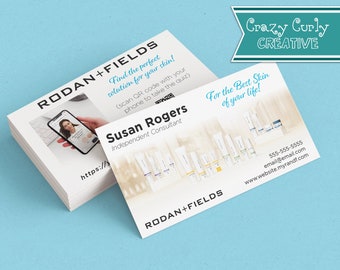 Rodan and Fields Custom Business Card, 2021 Product Rodan+Fields Personal Marketing,  Digital or Printed, R+F Two Sided Business Cards