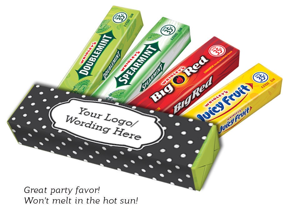 Custom Gum Wrapper Party Printable Label Gum Wrappers Etsy