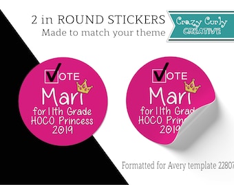 PRINT YOURSELF Custom Stickers 2in Round Avery Labels 22807 ...