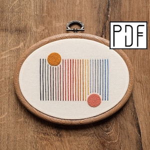 Digital PDF pattern - From Dusk till Dawn Hand Embroidery Pattern (PDF modern hand embroidery pattern)