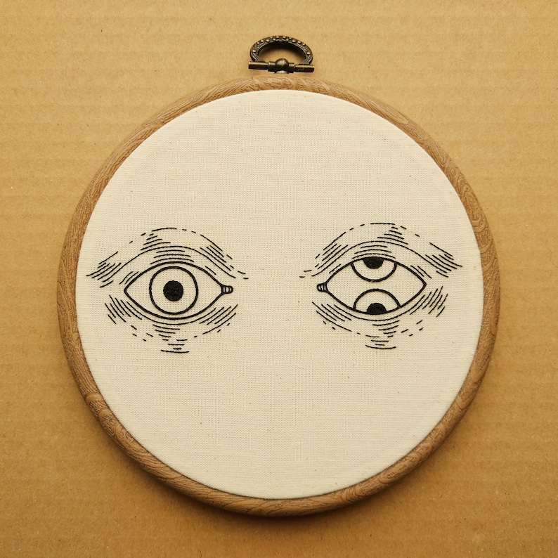 Digital pdf pattern eyes hand jessecmault pattern pdf modern  etsy
