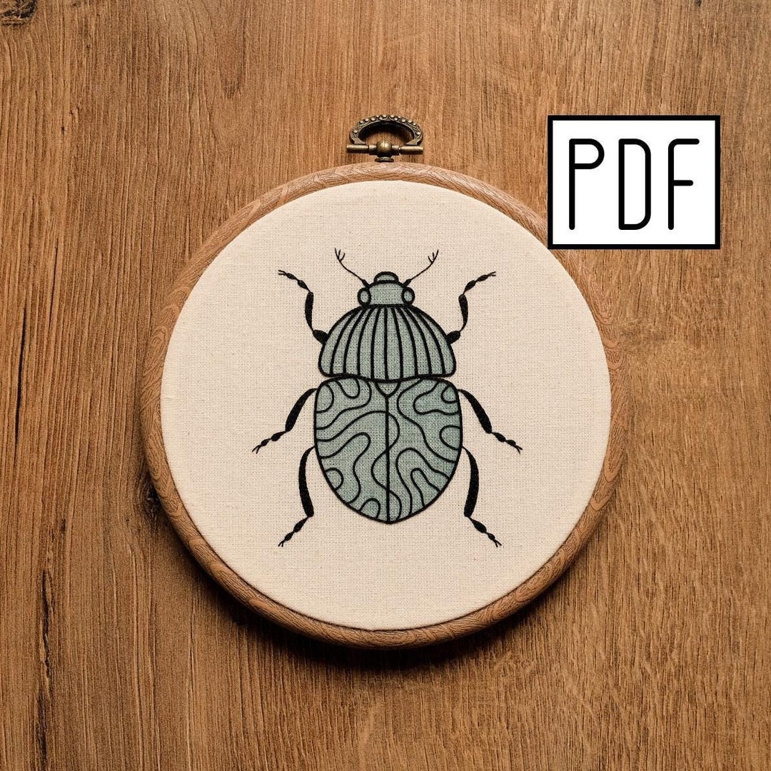 Digital PDF - Beetle Embroidery Pattern (digital Download) - Etsy