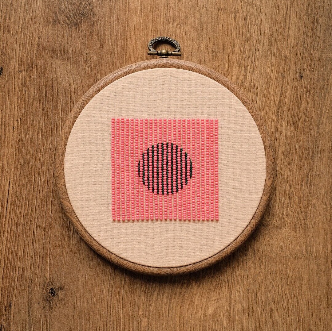 Abstract Tulip Hand Embroidery Hoop Art (modern Hand Embroidery Wall ...