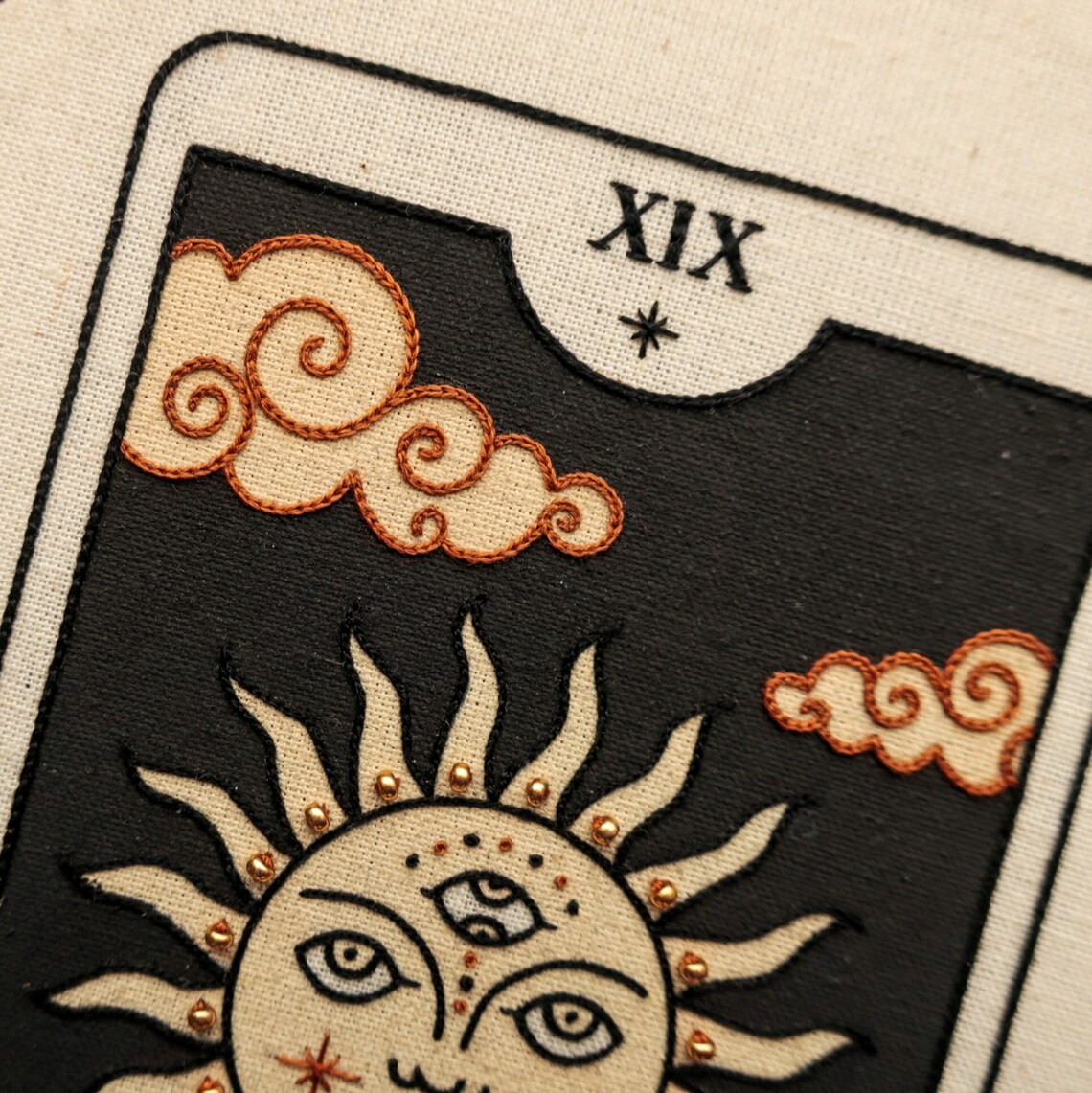 The Sun Tarot Card Embroidery